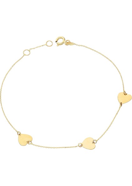 Sv0136 Altın Kalp Bileklik