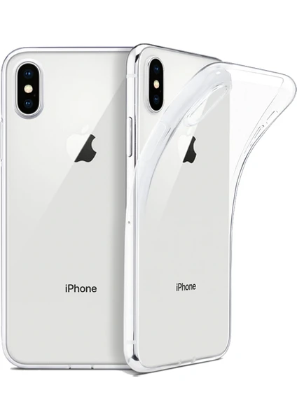 Apple iPhone X/XS Kılıf Ultra Ince Silikon Arka Kapak Imax Şeffaf