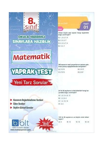 Eğitim 8. Sınıf Matematik Yaprak Test
