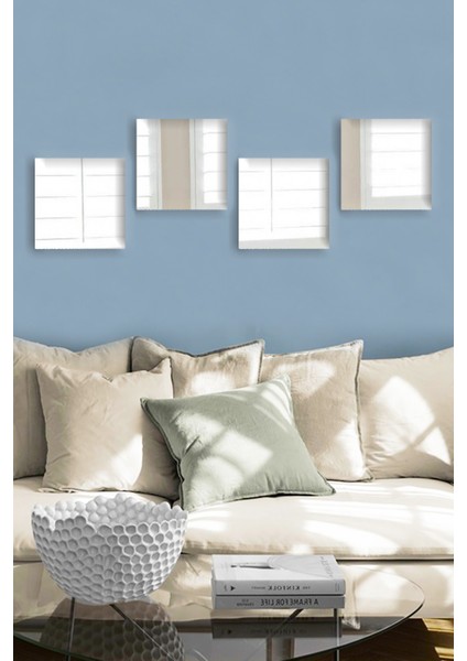 4 Parçalı Dekoratif Ayna 20 cm x 20 cm