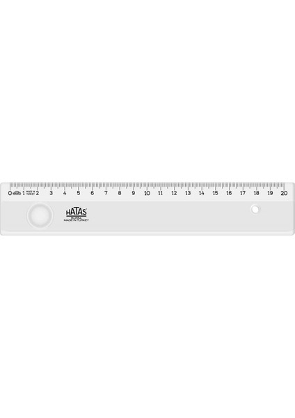 Cetvel Plastik Mercekli 20 Cm 00151