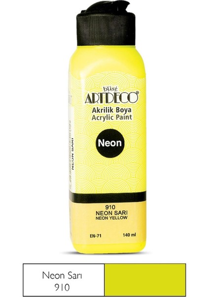 Akrilik Boya 140 Ml Neon Sarı Y-070R-910