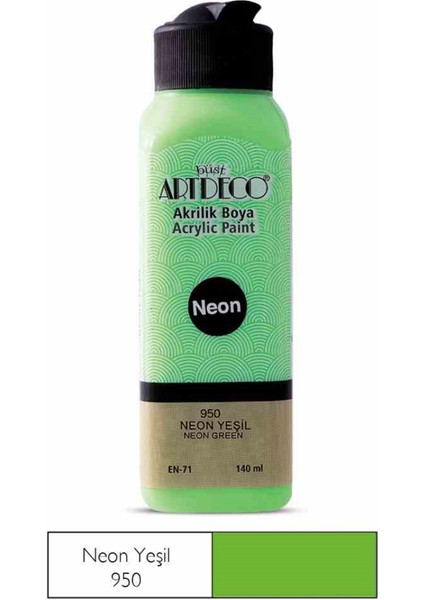 Akrilik Boya 140 Ml Neon Yeşil Y-070R-950