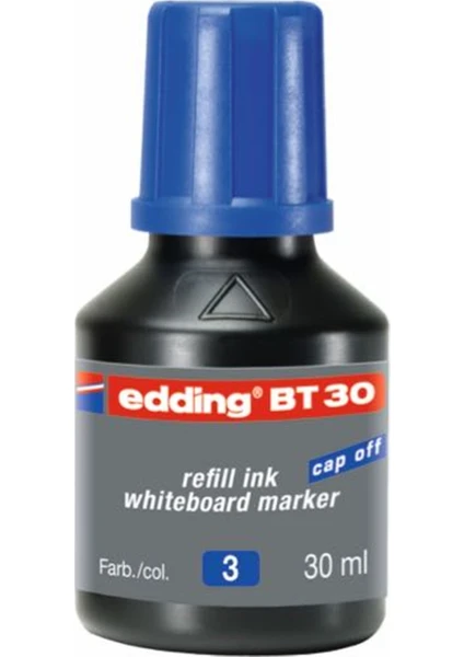 Eddıng Beyaz Tahta Mürekkebi 30 Ml E-Bt30 Mavi