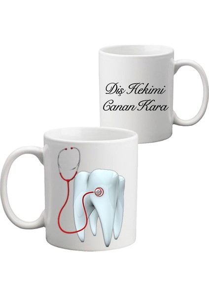 Diş Hekimine Hediye Isimli Kupa Bardak
