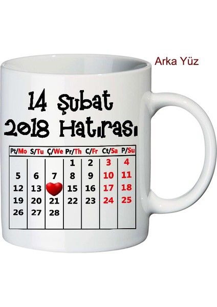 Sevgililer Günü Hediyesi Isimli 14 Şubat Kupa Bardak modelleri