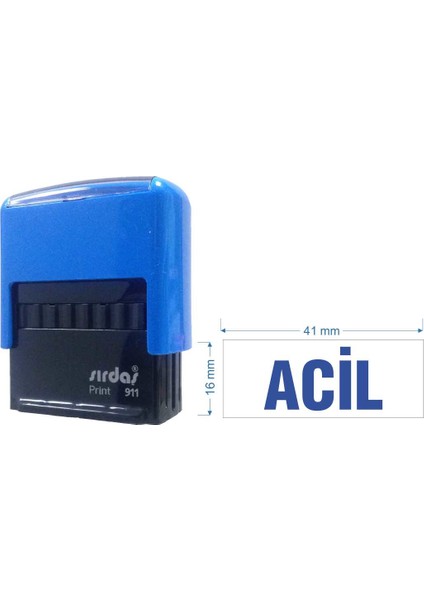 911 Kaşe Mavi makine Mavi Keçe "ACİL" yazısı ile beraber
