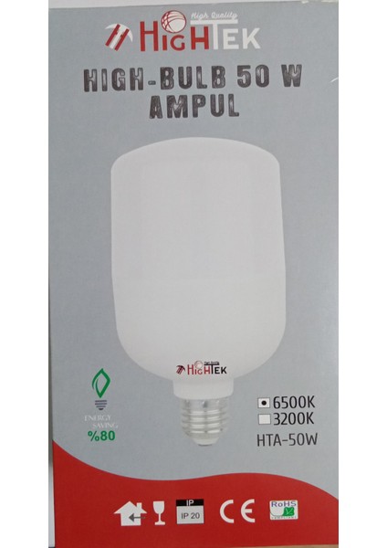 50W E27 Duy Beyaz Işık Torch LED Ampul