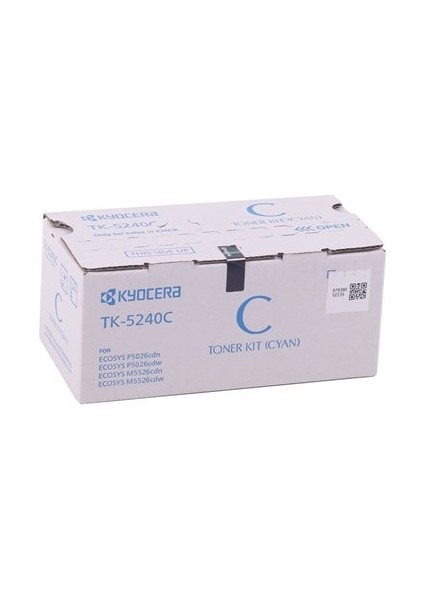 Kyocera Mita Tk-5240 Mavi Toner M5026-M5526 Mc-3326 1T02R7Cnl0