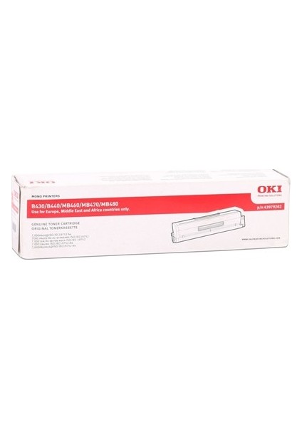 B430 Toner B440-Mb460-Mb470-Mb480 43979202 7.000 Sayfa