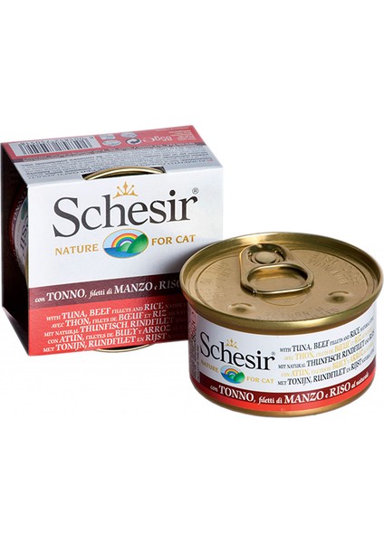 Ton, Sığır & Pirinçli Kedi Konservesi 85 g x 12 Adet