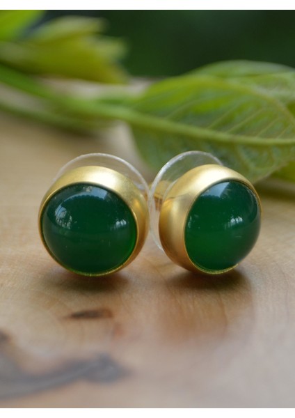Jewellery El Sıvaması Yeşim Doğal Taş Bayan Küpe fırsatları