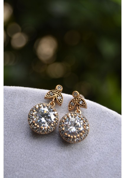 Jewellery F02565 Zirkon Taşlı Otantik Bayan Küpe modelleri