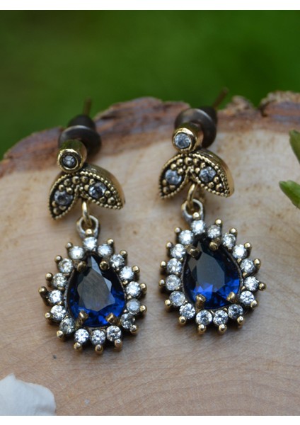 Jewellery Safir Taşlı Otantik Bayan Küpe