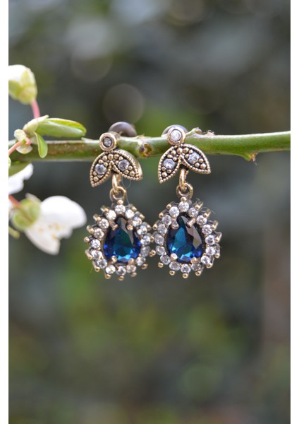 Jewellery Safir Taşlı Otantik Bayan Küpe modelleri