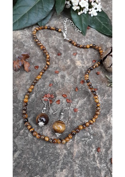 Jewellery Kaplan Gözü Doğal Taş Bay Bayan Kolye fiyatları