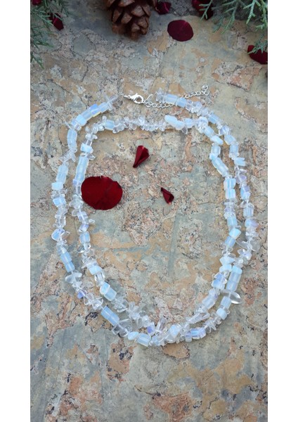 Jewellery Aytaşı Çift Sıra Doğal Taş Bayan Kolye