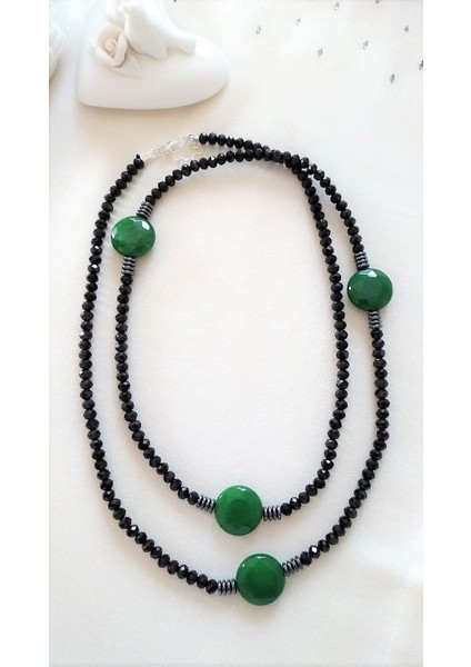 Jewellery Özel Tasarım Yeşim Doğal Taş Bayan Kolye fırsatları