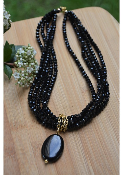 Jewellery Oniks Doğal Taş Tasarım Bayan Kolye fiyatları