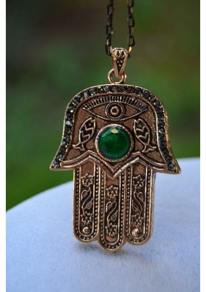 Jewellery Rf03335 Kök Zümrüt Otantik Bayan Kolye fiyatları
