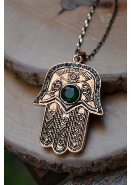 Jewellery Rf03335 Kök Zümrüt Otantik Bayan Kolye fırsatları