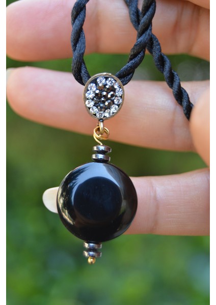 Jewellery Oniks Taşlı Bayan Kolye