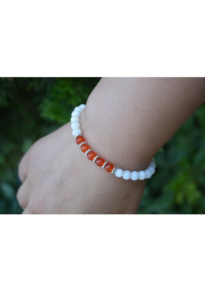 Jewellery Agat Ve Sedef Doğal Taş Bayan Bileklik indirimleri