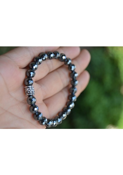 Jewellery Faset Kesilmiş Hematit Bayan Bileklik fırsatları