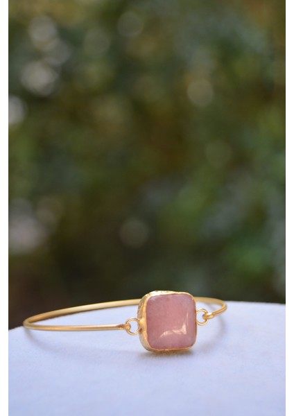 Jewellery Pembe Kuvars Taşlı Tasarım Bayan Bileklik fiyatları