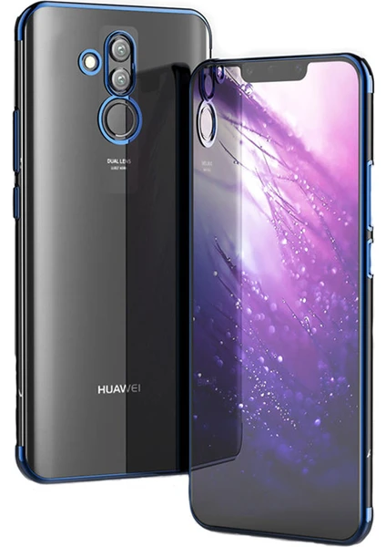 Huawei Mate 20 Lite Plating Series Silikon Kılıf Mavi