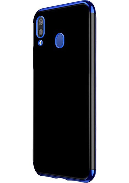 Samsung Galaxy A30 Plating Series Silikon Kılıf Mavi