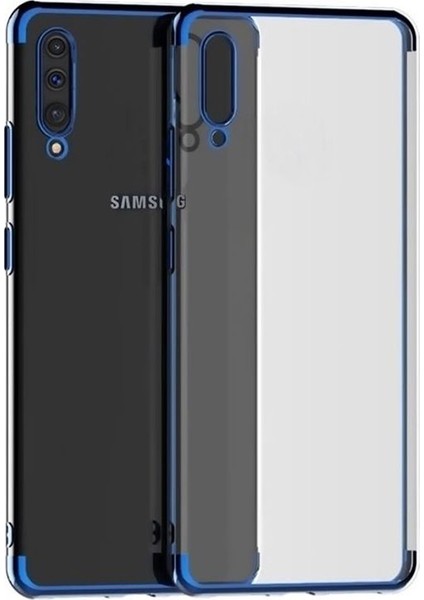 Samsung Galaxy A70 Plating Series Silikon Kılıf Mavi