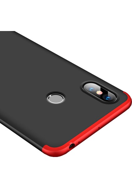 Xiaomi Mi 8 Tam Koruma Kapak 360 Derece Kılıf Kırmızı-Siyah fiyatları