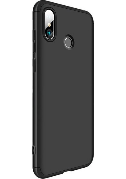 Xiaomi Mi A2 Lite - Redmi 6 Pro Tam Koruma Kapak 360 Derece Kılıf Siyah