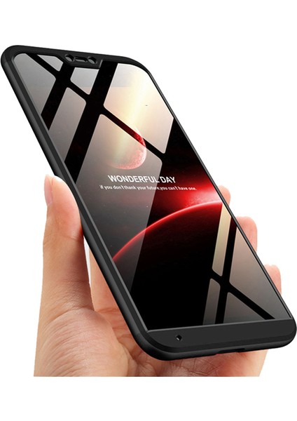 Xiaomi Mi A2 Lite - Redmi 6 Pro Tam Koruma Kapak 360 Derece Kılıf Siyah modelleri