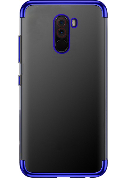 Xiaomi Pocophone F1 Plating Series Silikon Kılıf Mavi