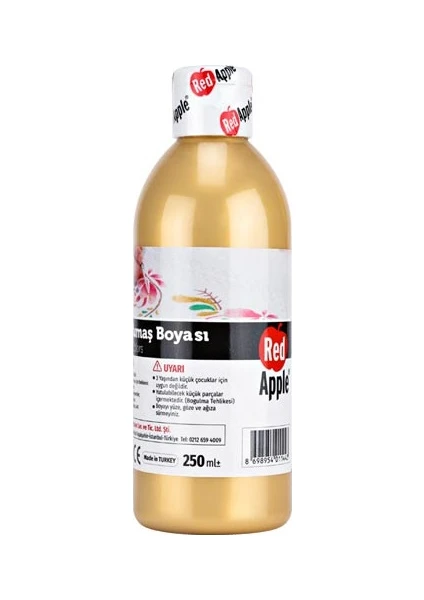 Red Apple  Yaldız Kumaş Boyası 250 Ml. Metalik Altın