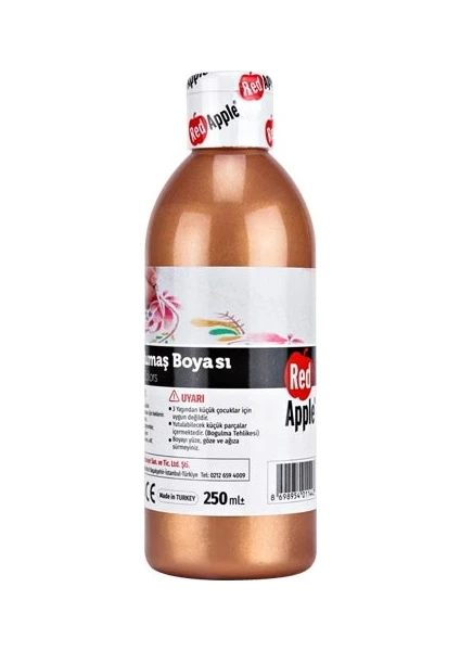 Red Apple  Yaldız Kumaş Boyası 250 Ml. Metalik Bakır