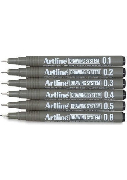 Drawing System Teknik Çizim Kalemi 6'lı Set