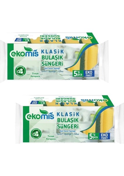 Klasik Bulaşık Süngeri 5'Li Paket x2'li