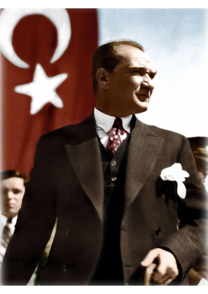 Türk Bayrağı ve Atatürk Portresi Kanvas Tablo