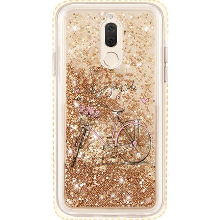 Huawei Mate 10 Lite Sulu Simli Unicorn Sari Silikon Kilif