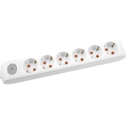 Viko Multi-Let Altılı Priz Anahtarlı Topraklı Çocuk Korumalı Klemensli-Beyaz 90117600
