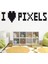 I Love Pıxels Duvar Stıcker 40 x 160 cm Siyah 1