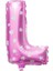Folyo Balon L Harf Pembe Kalpli 40 cm 1