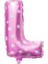 Folyo Balon L Harf Pembe Kalpli 40 cm 2