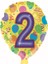 Folyo Balon Rakam 2 Balonlu 18'' 1