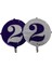 Folyo Balon Rakam 2 Mor-Beyaz 18'' 1