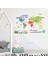 Areksan Reklam Dünya Haritası Let's Travel Çocuk Odası Eğitici Duvar Sticker 1