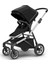 Sleek Midnight Black on Aluminium Bebek Arabası 1